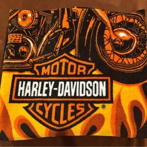Harley-Davidson Flame Pattern Blanket in Orange and Black